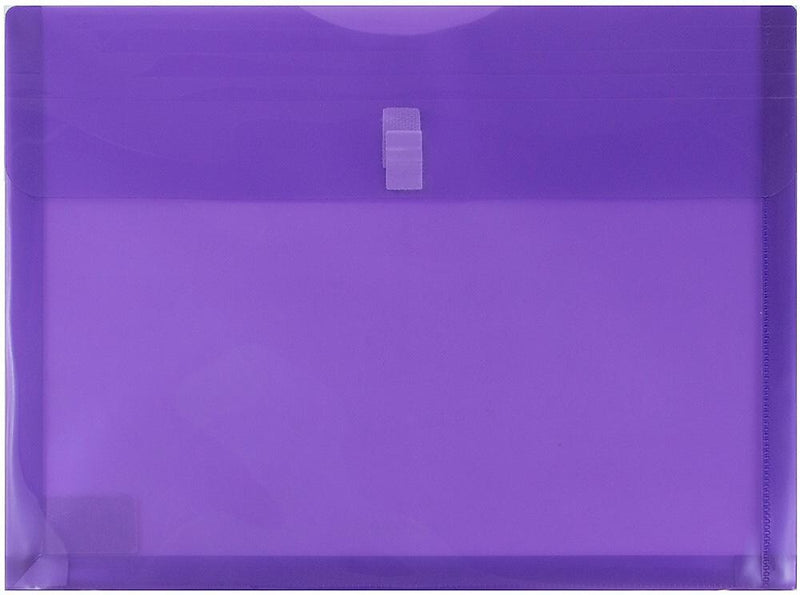 JAM Paper Premium Plastic Document File, Letter, Purple, 3/Pack (218V1PUX3)