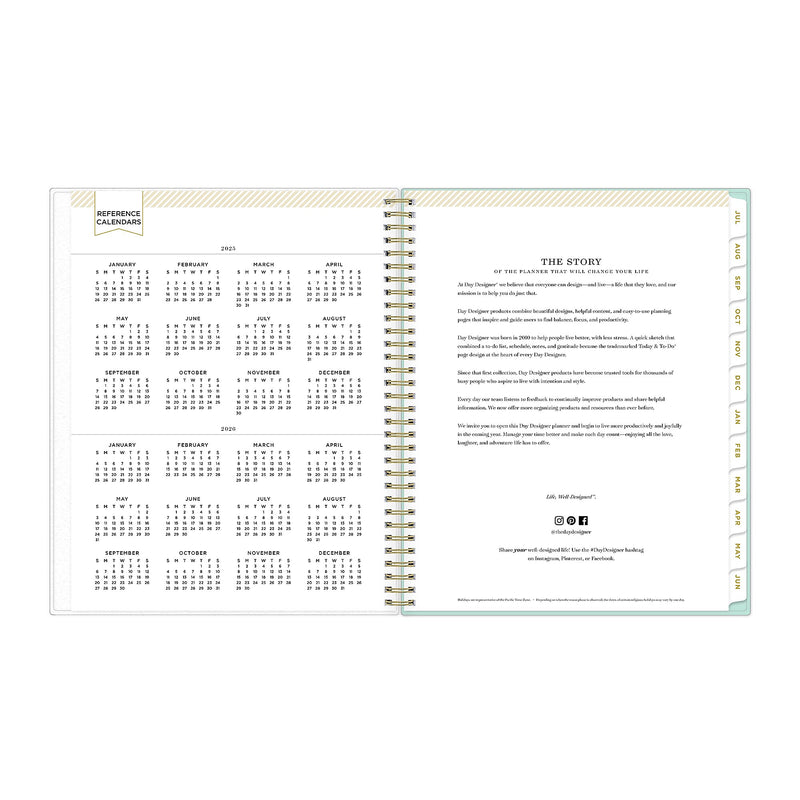 2025-2026 Day Designer for Blue Sky Secret Garden 8.5" x 11" Academic Year Weekly & Monthly Planner, Plastic Cover (137896-A26)