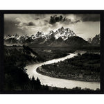 Amanti Art The Tetons and the Snake River Grand Teton National Park 1942 by Ansel Adams Wood Framed Wall Art Print, 22" x 18"