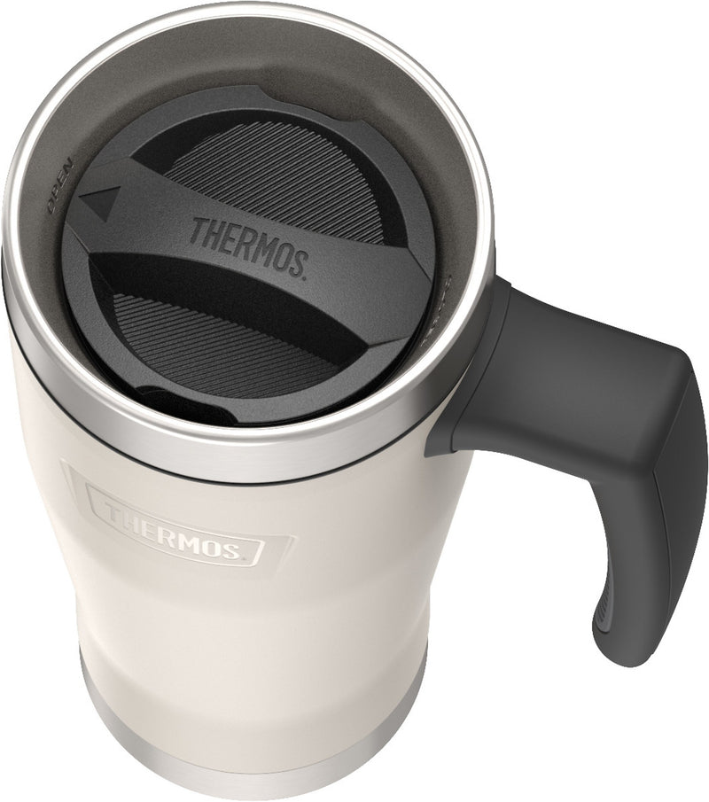 Thermos Icon Stainless Steel Vacuum Insulated Travel Mug, 16 oz., Sandstone (EAIS1002SN4)