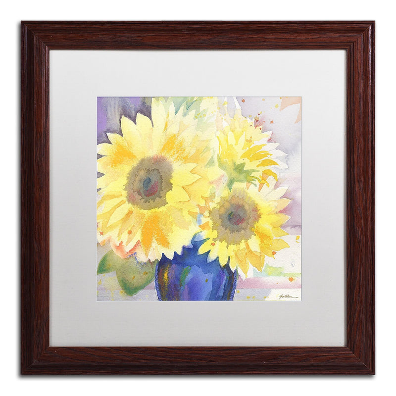 Trademark Fine Art ''White Iris'' by Sheila Golden 16" x 16" White Matted Wood Frame (SG5731-W1616MF)