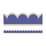 Carson Dellosa Education We Stick Together Scalloped Bulletin Board Borders, 3" x 3', Pop of Purple, 6/Bundle (CD-108519-6)