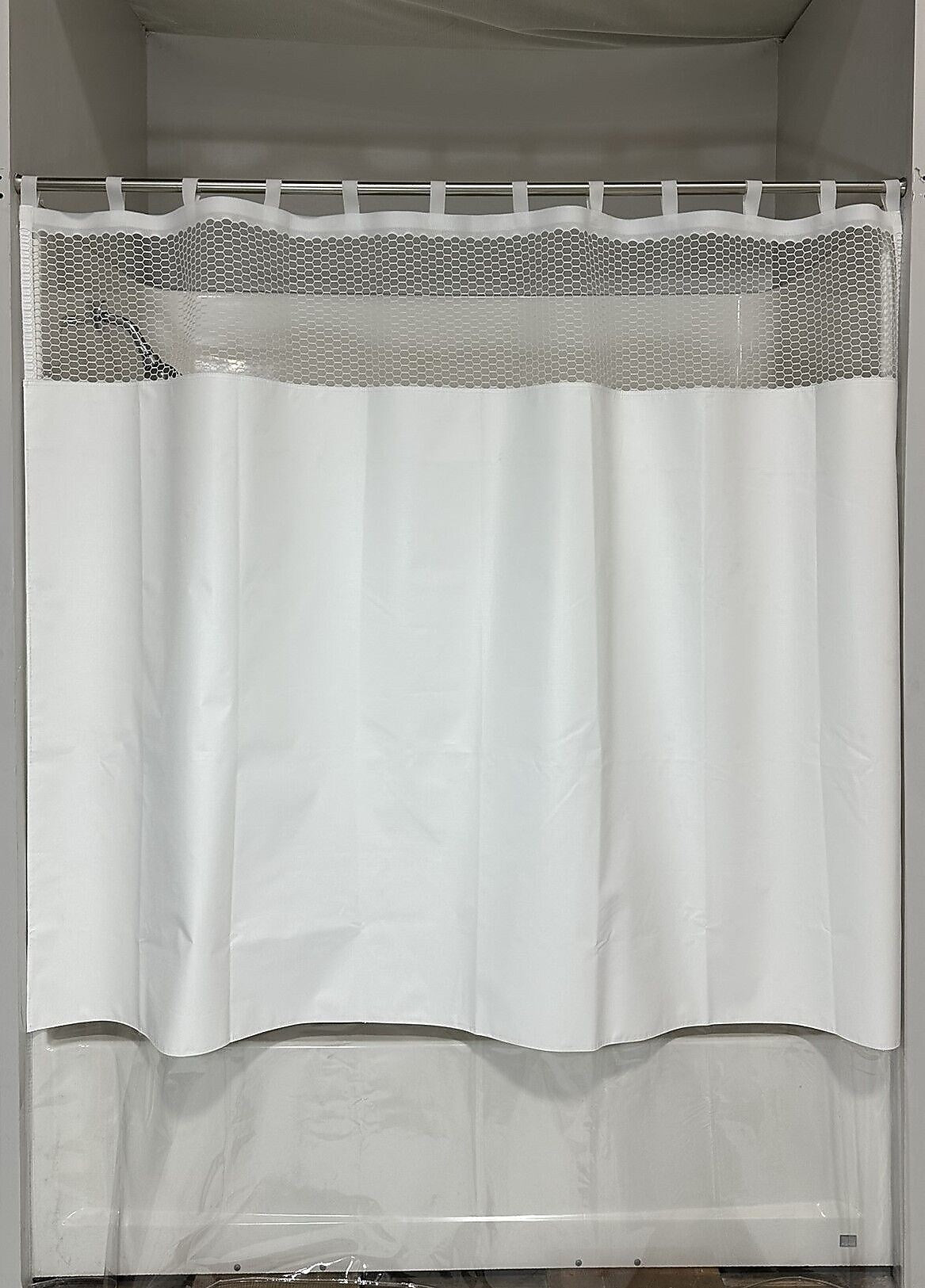 Gary Manufacturing PREA Compliant & Anti-Ligature 70" x 72" Vinyl Shower Curtains, Self Attaching Loops, 12/Case  (STPSTDMHCFVL)