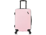 DUKAP Discovery 20" Hardside Suitcase, 4-Wheeled Spinner, TSA Checkpoint Friendly, Pink (DKDIS00S-PNK)