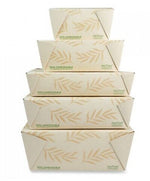 World Centric #2 No Tree Folded Takeout Containers, 50 oz., 6.2" x 8.5" x 1.85", Natural, Sugarcane, 200/Carton (TONT2)