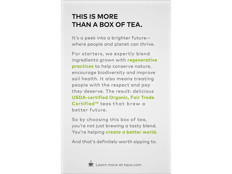 Tazo Zen Green Tea, Tea Bag, 1.2 Oz., 16/Box (10794522003096)
