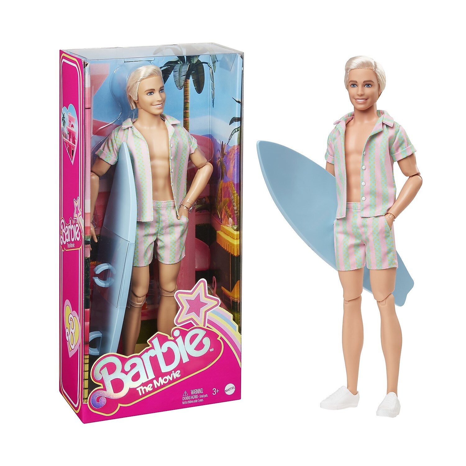Mattel Barbie The Movie Ken Doll, Stripe Matching Set, 3/Pack (HPJ97)