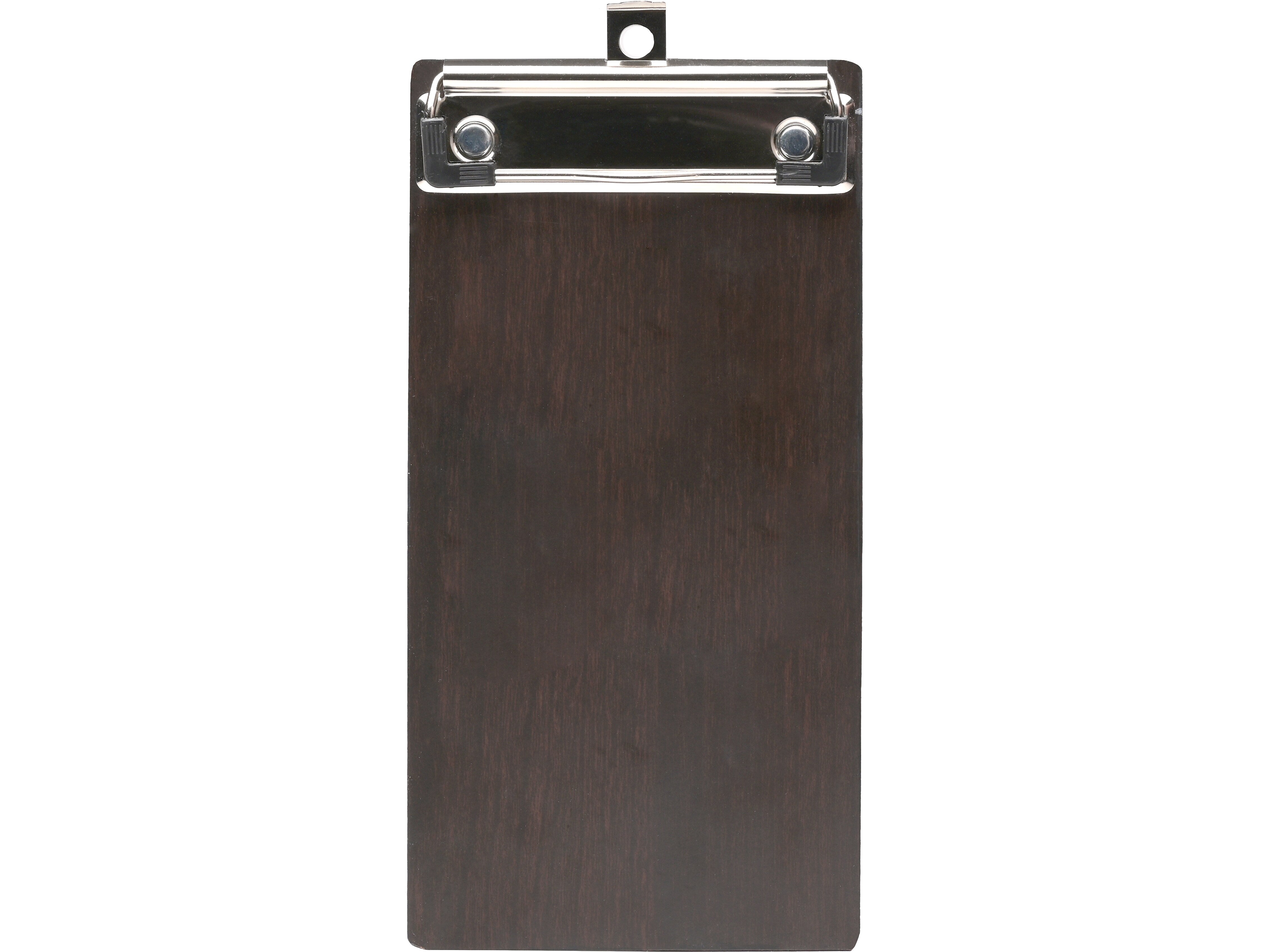 Excello Global Products Wood Grain/Silver Check/Menu Holder, Wood/Metal (SPLS-MENU-4X8CB)