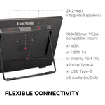 ViewSonic 24" 60Hz LED Monitor, Black (TD2465)