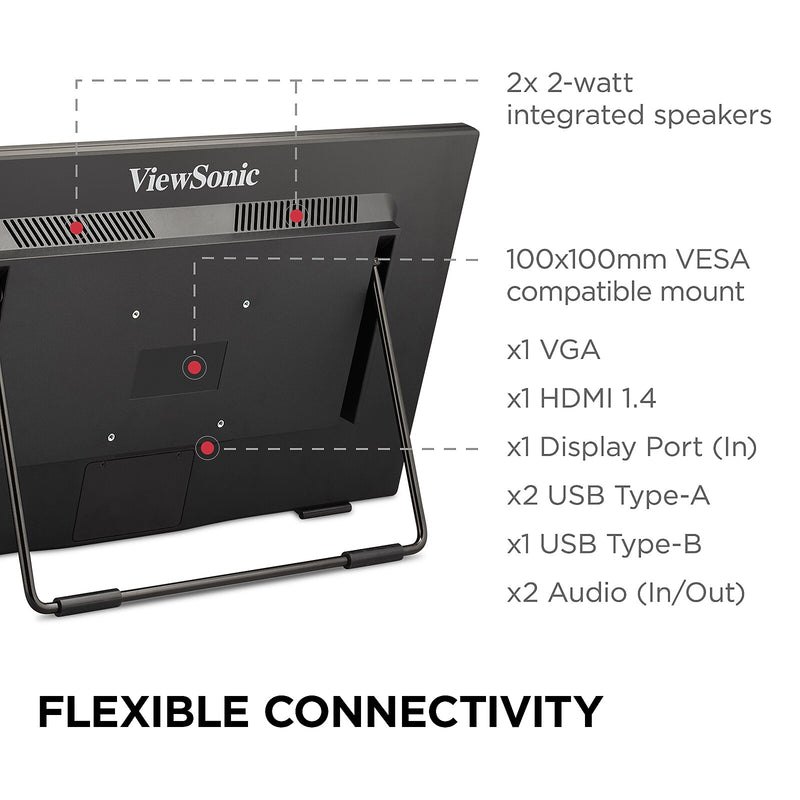 ViewSonic 24" 60Hz LED Monitor, Black (TD2465)