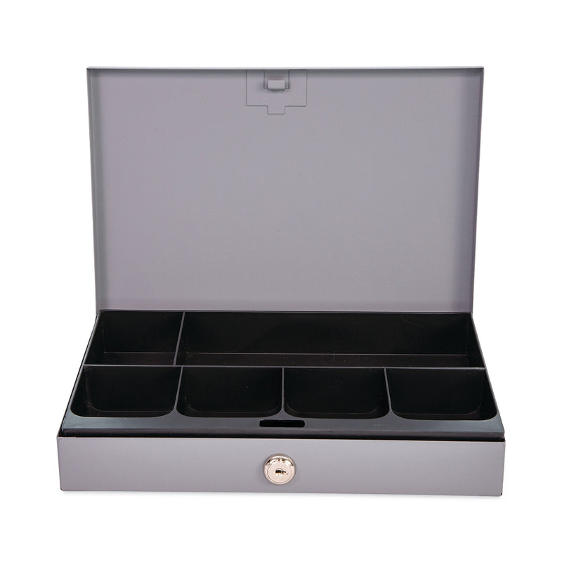 CONTROLTEK Cash Drawer, 6 Compartments, Gray (CNK500126)
