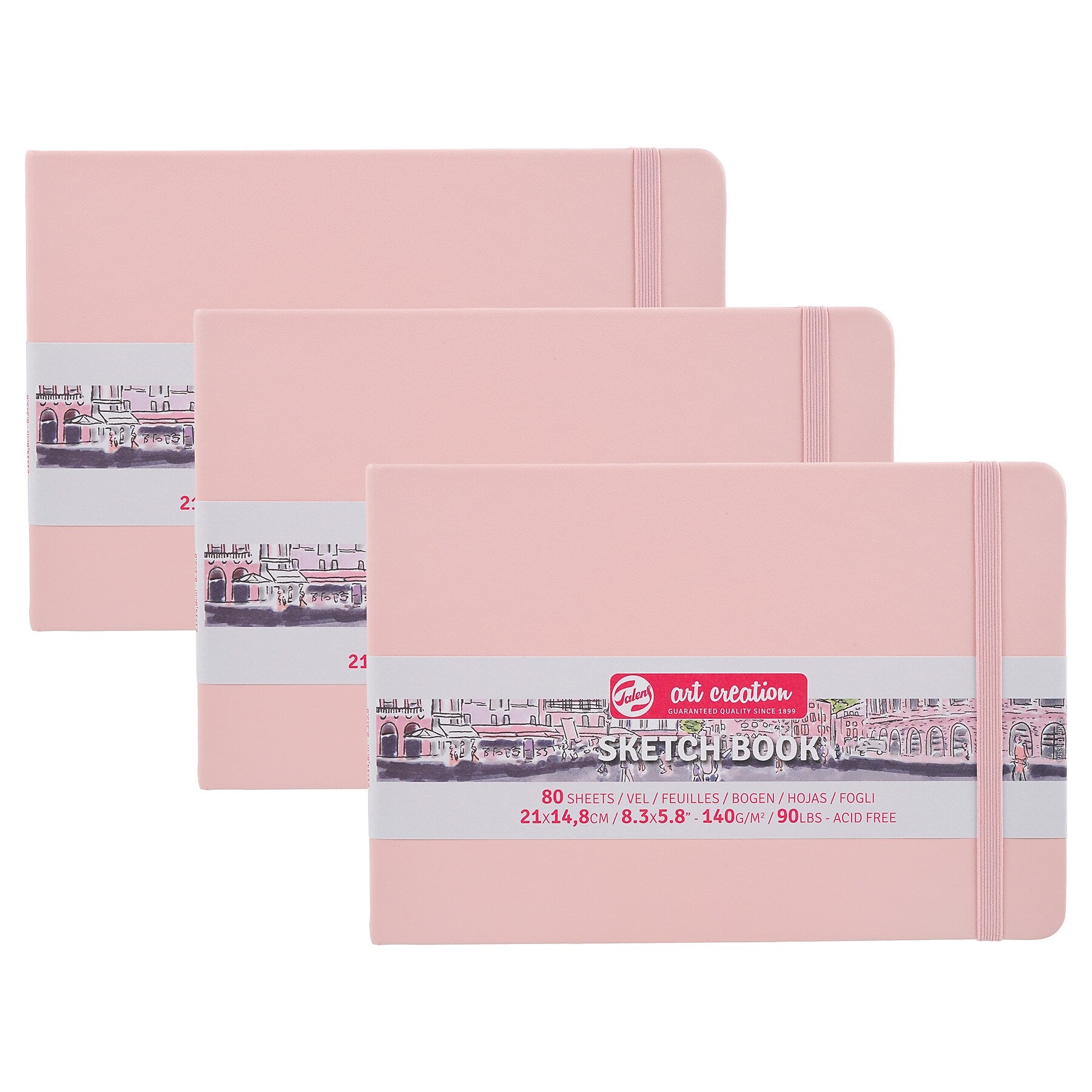Talens Art Creation 8.3" x 5.8" Sketch Book, 80 Sheets/Book, 3/Bundle (TLN9314015M-3)