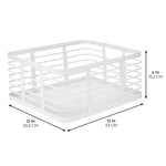 mDesign Steel Organizer, Matte White (25933)