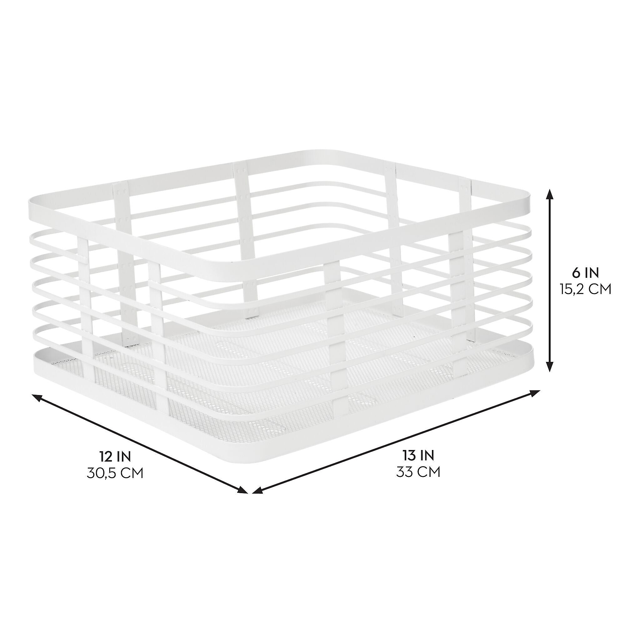 mDesign Steel Organizer, Matte White (25933)
