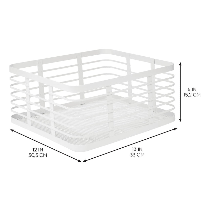 mDesign Steel Organizer, Matte White (25933)