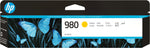 HP 980 Yellow Standard Yield Ink Cartridge, Prints Up to 6,600 Pages (D8J09A)