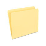 Staples File Folders, Single Tab, Letter Size, Yellow, 100/Box (ST509661-CC)