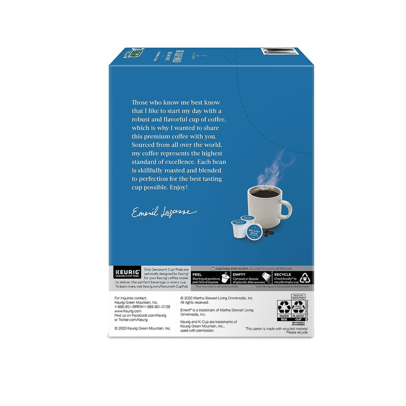 Emeril's Big Easy Bold Coffee, Keurig K-Cup Pod, Dark Roast, 96/Carton (PB4137CT)
