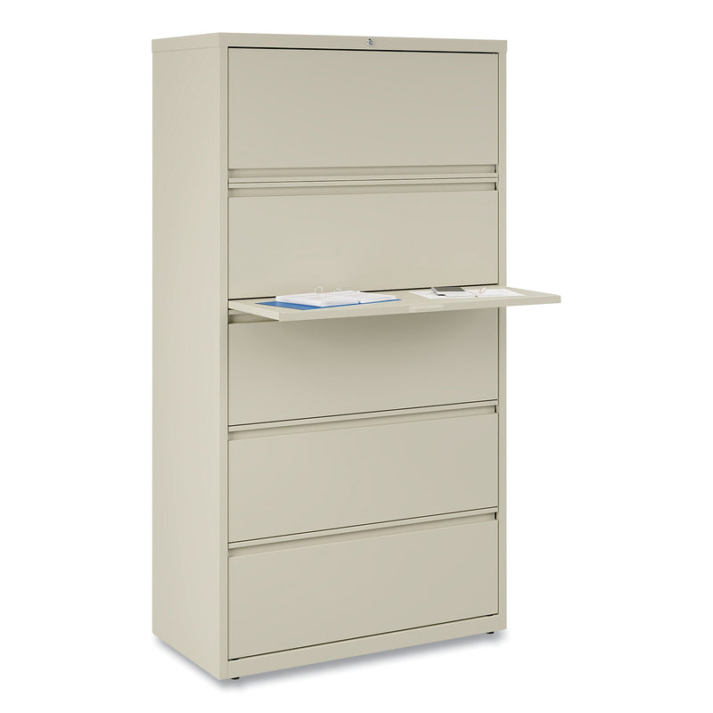 Alera® Lateral File, 5 Legal/Letter/A4/A5-Size File Drawers, Putty, 36" x 18.63" x 67.63"