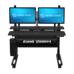 VersaDesk Foundry Bench 48"W Electric Rectangular Adjustable Standing Desk, Black (FB4830-BB-APP)