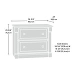 Sauder Palladia 2-Drawer Lateral File Cabinet, Letter/Legal Size, 30"H x 37"W x 22"D, Vintage Oak (420607)