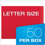 Pendaflex Reinforced Classification Folder, 3/4" Expansion, Letter Size, Red, 50/Box (H10U13R)
