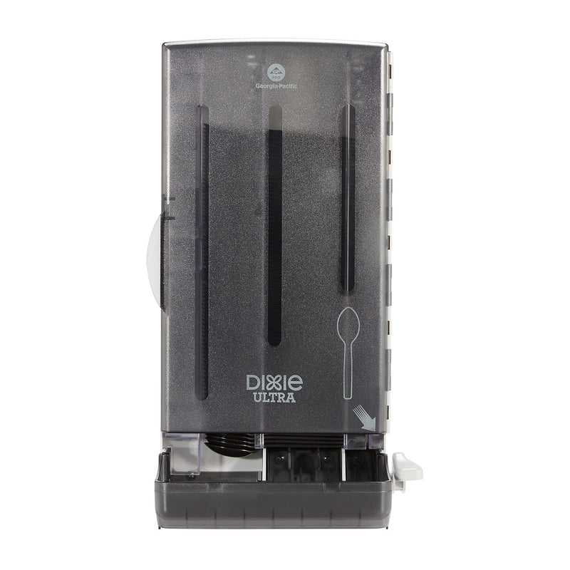 Dixie Ultra® SmartStock® Mini Polystyrene Medium Weight Spoon Dispenser by GP PRO, 80 Spoon Capacity, Black (SSSD80)