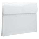 JAM Paper Premium Plastic Document File, 1 Pocket, Letter, White, 3/Pack (218V1whx3)