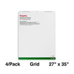 Staples Easel Pads, 27" x 35", White, 50 Sheets/Pad, 4 Pads/Carton (ST17640)