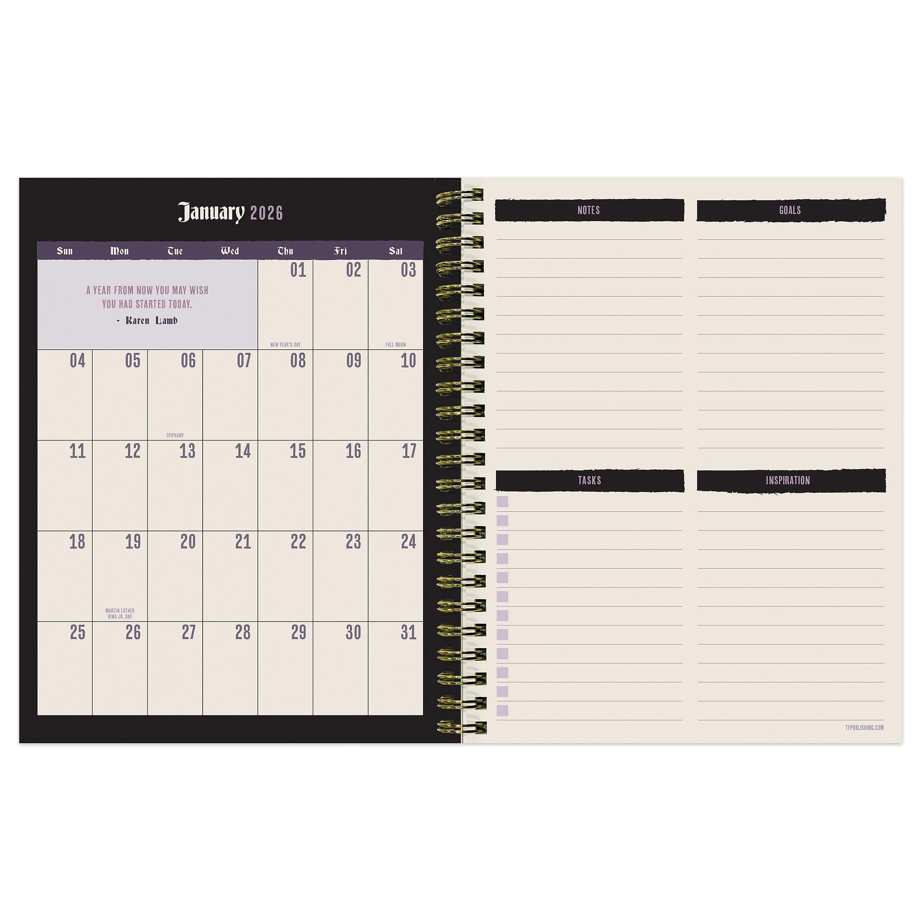 2026 TF Publishing Pretty Kitty 6.5" x 8" Weekly & Monthly, Paperboard Cover, Multicolored (26-9212)