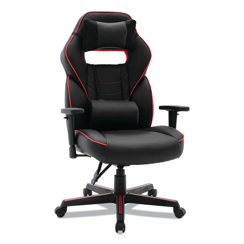 Alera® Racing Style Ergonomic Gaming Chair, Supports 275 lb, 15.91" to 19.8" Seat Height, Black/Red