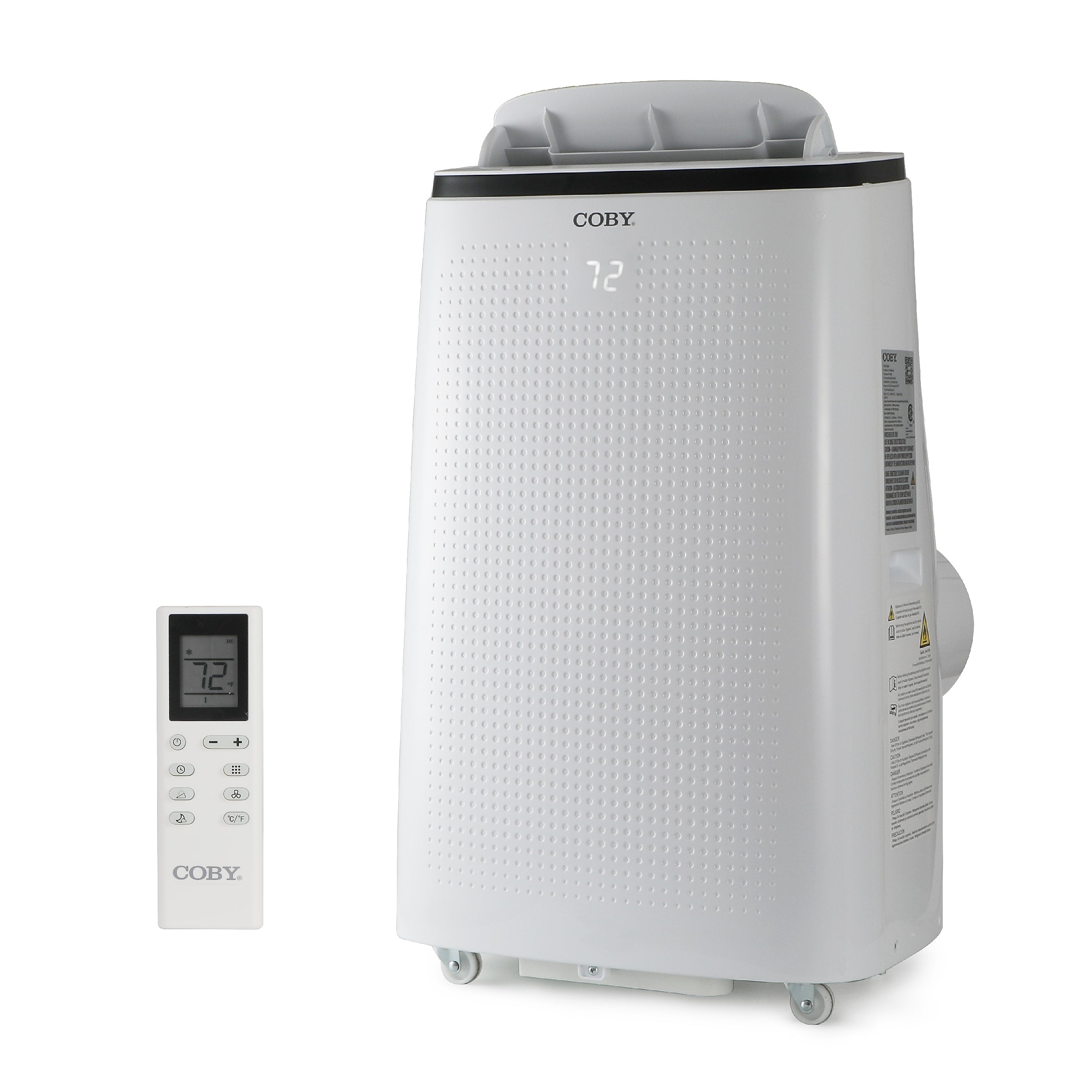 Coby 115-Volt 15,000 BTU (10,800 BTU DOE) Portable Air Conditioner, with Remote, White (CBPAC1080H)