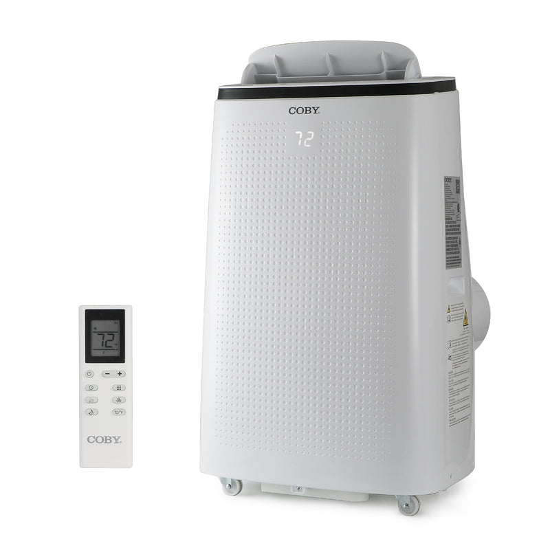 Coby 115-Volt 15,000 BTU (10,800 BTU DOE) Portable Air Conditioner, with Remote, White (CBPAC1080H)
