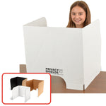 Classroom Products Foldable Cardboard Freestanding Privacy Shield, 20"H x 20"W, White, 20/Box (VB2020 WH)