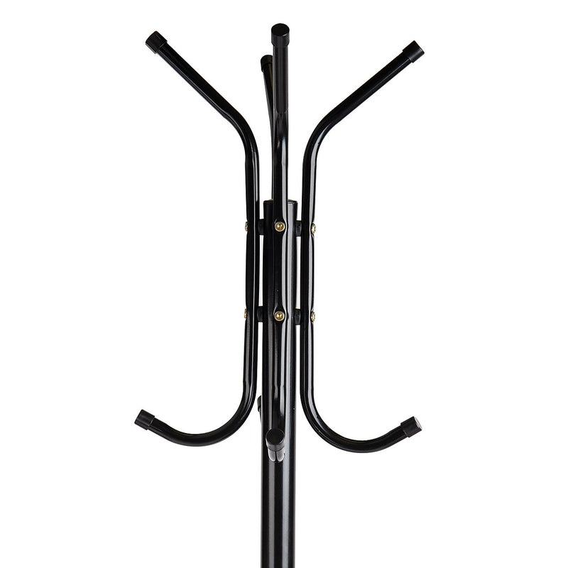 Mind Reader Freestanding Coat Rack, Multi-Hook Organizer, Black, Metal (CRACK11-BLK)
