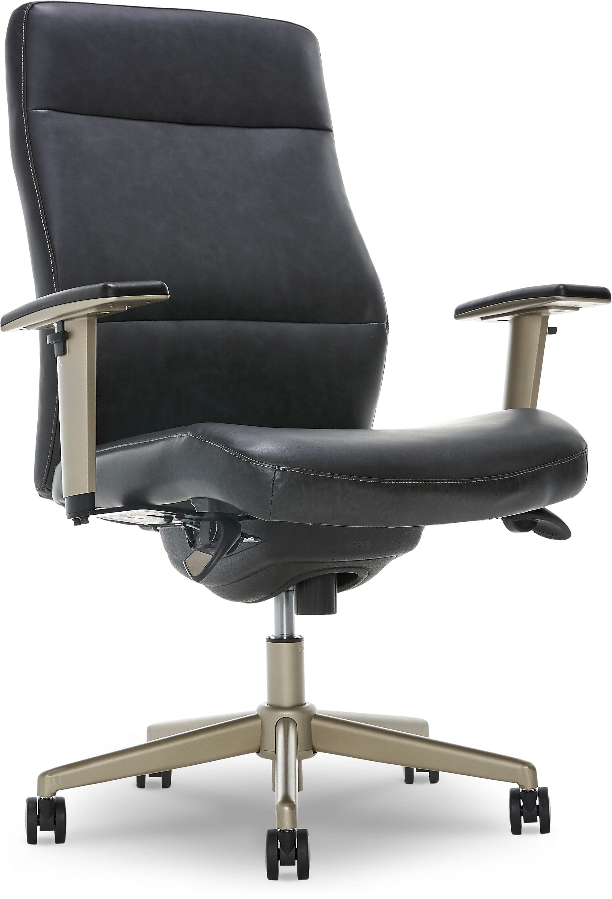 La-Z-Boy Baylor Ergonomic Faux Leather Swivel Executive Chair, Black (CHR10085B)