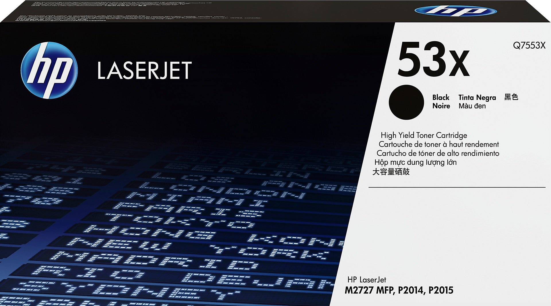 HP 53X Black High Yield Toner Cartridge, Prints Up to 7,000 Pages (Q7553X)
