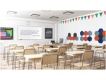 Luxor Reclaim Stick-On Decorative Acoustic Panels, 11"H x 9.5"W, Navy Blue PET, 6/Pack (RCLMHEX051)
