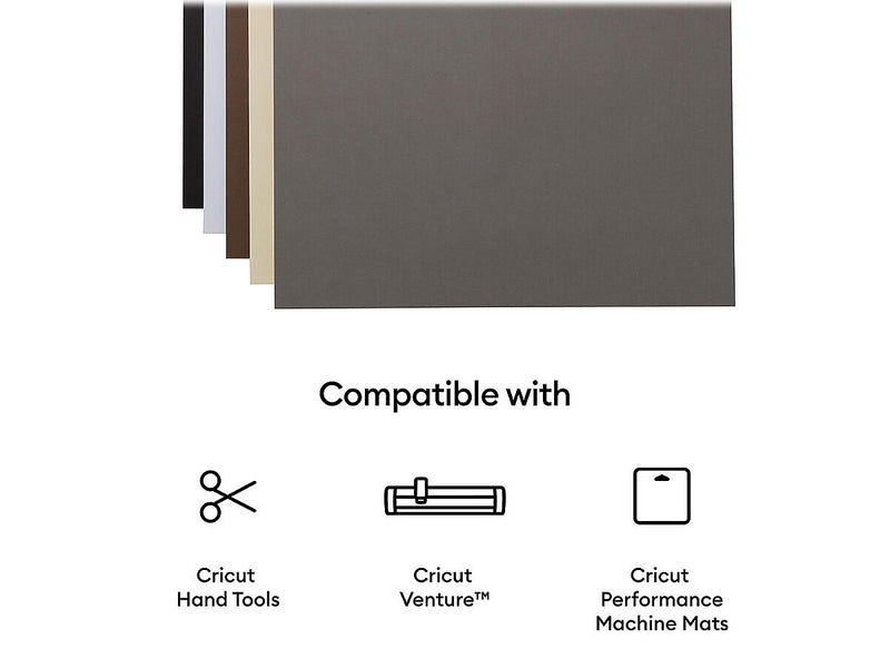 Cricut Die Cutting Cardstock Sampler, Assorted Colors, 50 Sheets/Pack (2009407)