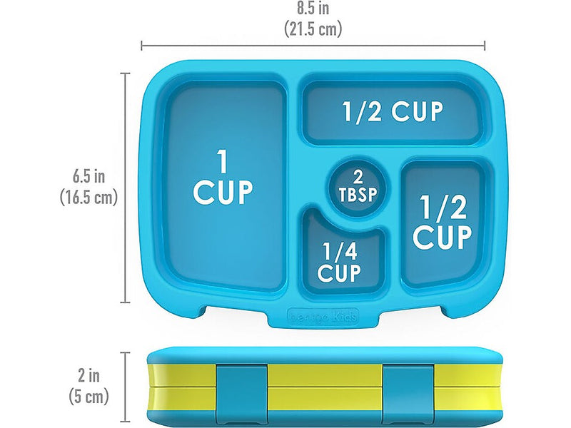 bentgo Brights Kids Bento Box, 5-Compartment, Citrus Yellow, 19 oz. (BGOBRTS-C)
