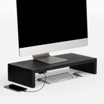 Anji Mountain Mango Wood Monitor Stand, Up to 32" Monitor, Black (MS-FNG-BLK-P)