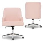 Serta Style Leighton Fabric Swivel Home Office Chair, Blush Pink (47925C)