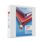 Staples Heavy Duty 2" 3-Ring View Binders, D-Ring, White, 6/Pack (56264CT/24688CT)
