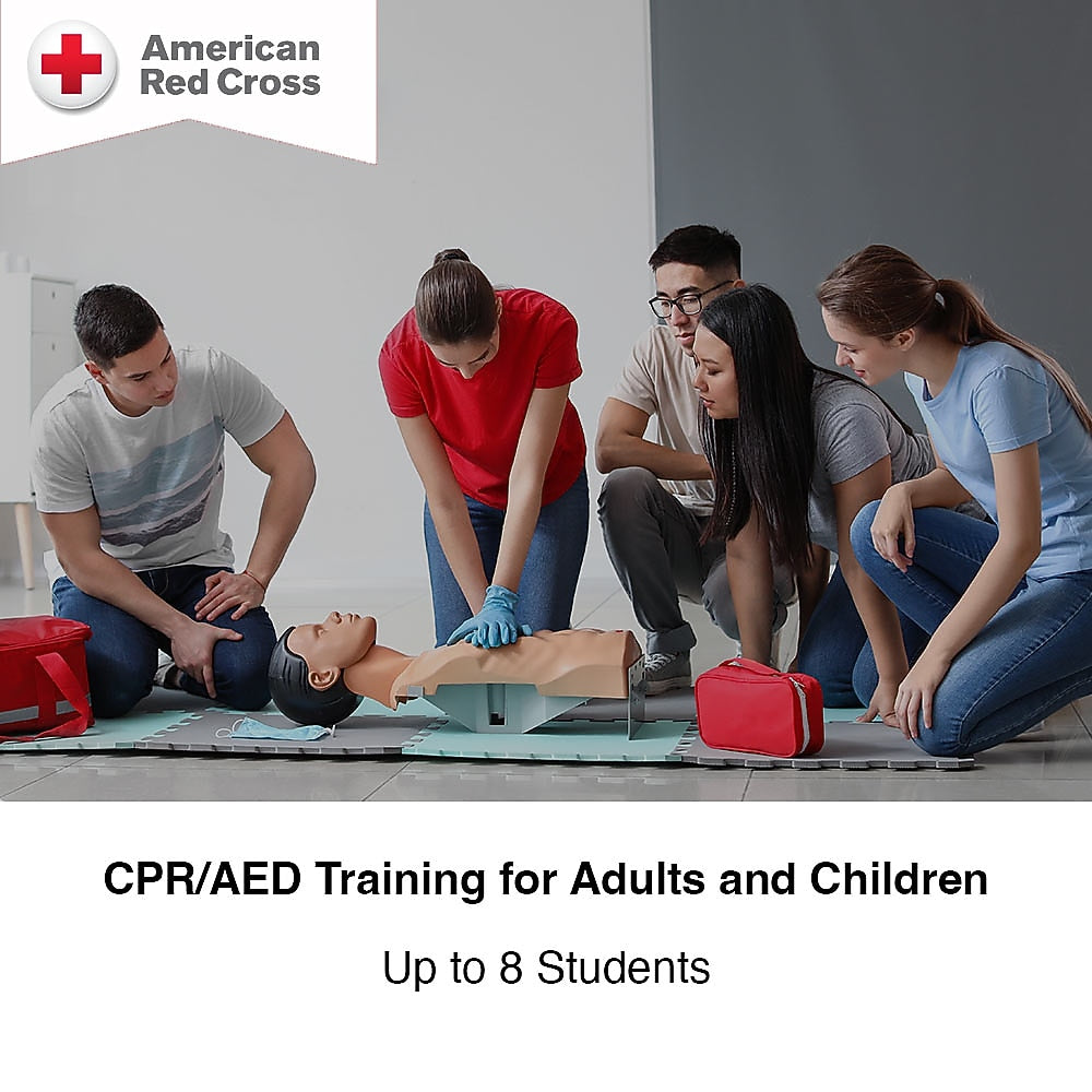 American Red Cross Blended CPR & AED Training for Adults & Children, 8 Person Minimum (ARCCPRAEDBLEND)