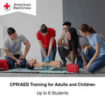 American Red Cross Blended CPR & AED Training for Adults & Children, 8 Person Minimum (ARCCPRAEDBLEND)