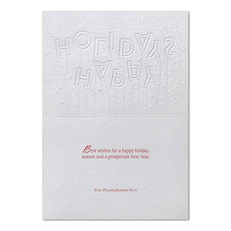 "Holiday Merrymaking" Holiday Card w/ Red Lined White Envelope, 400/BX