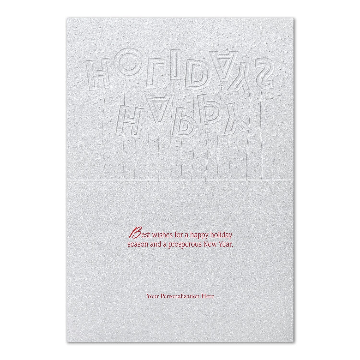 "Holiday Merrymaking" Holiday Card w/ Red Lined White Envelope, 250/BX