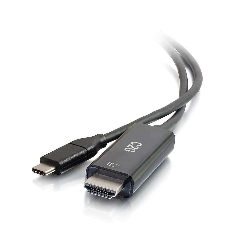 C2G Cables to Go USB-C to HDMI Audio/Video Adapter Cable, Male to Male, Black (26889)