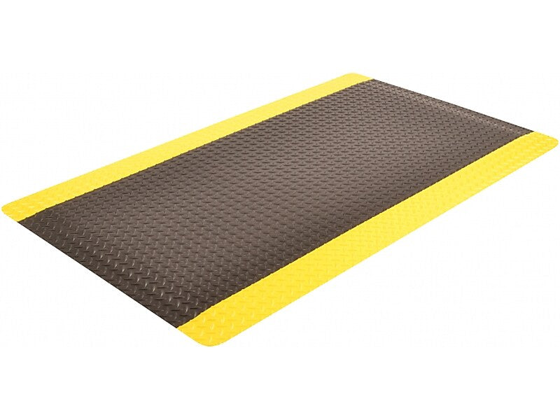 NoTrax Cushion Trax Anti-Fatigue Mat, 60" x 36", Black/Yellow (479S0035YB)