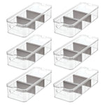 iDESIGN Plastic Organizers, Clear/Gray (27819M6)
